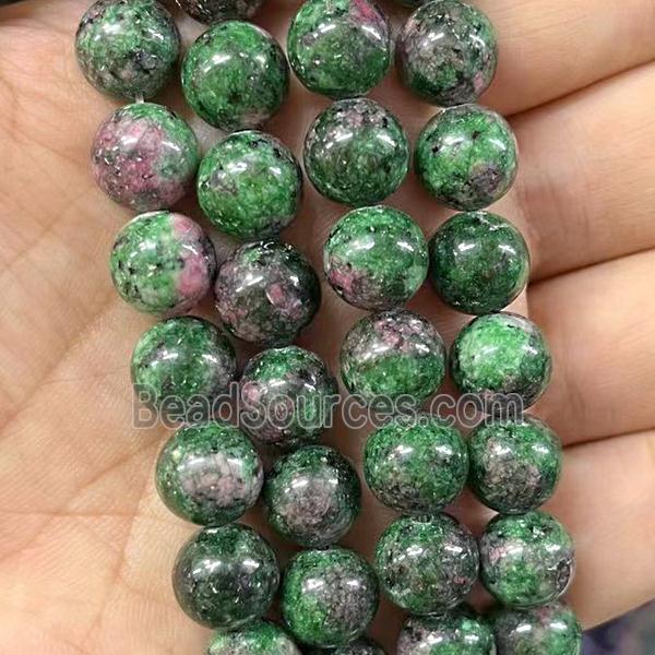 round Marble Beads, green dye