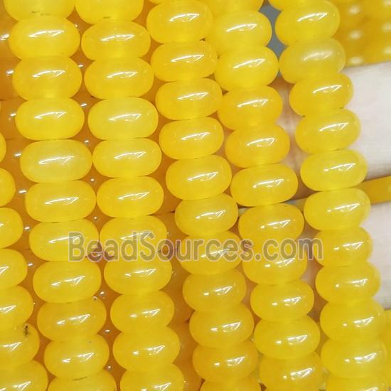 gold Jade rondelle beads