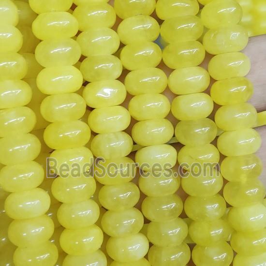 yellow Jade rondelle beads