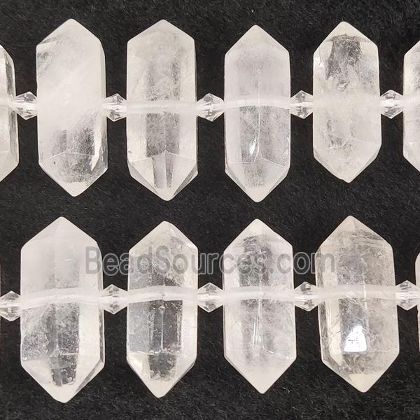 Clear Quartz bullet beads