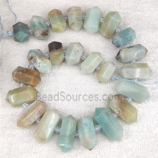 Chinese Amazonite bullet beads