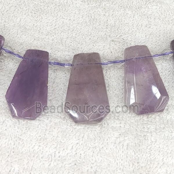 Amethyst teardrop beads, top-drilled