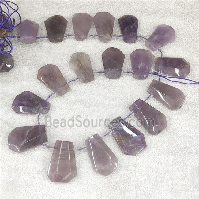 Amethyst teardrop beads, top-drilled