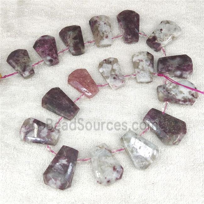 Tourmaline teardrop beads, top-drilled