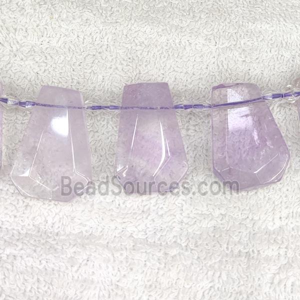 Amethyst teardrop beads, top-drilled