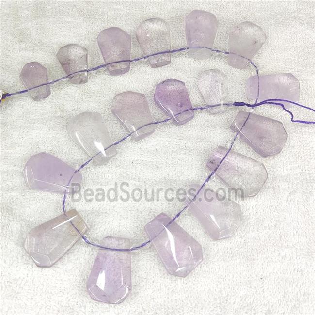 Amethyst teardrop beads, top-drilled