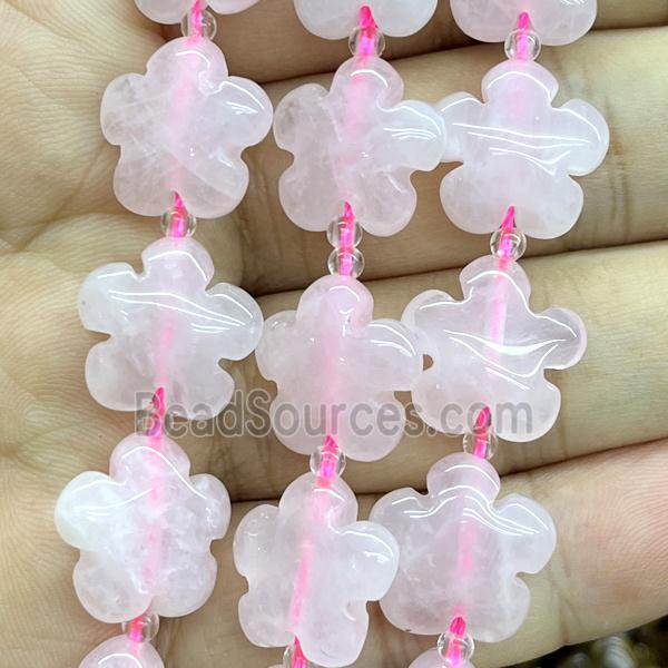 Rose Quartz flower beads