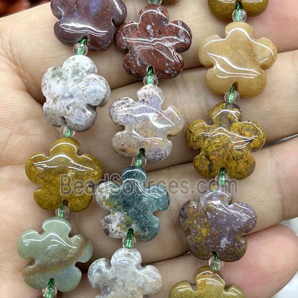 Ocean Agate flower beads