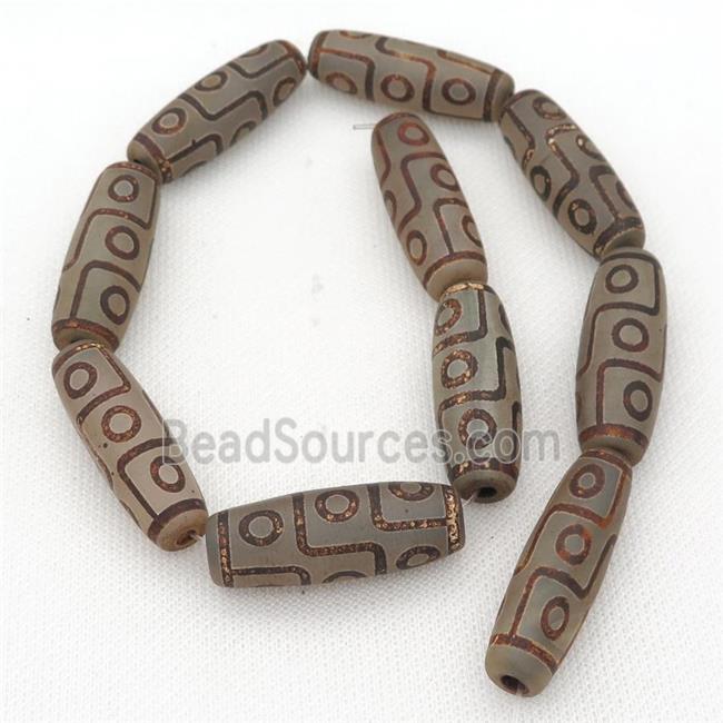 tibetan Style Agate rice beads, eye