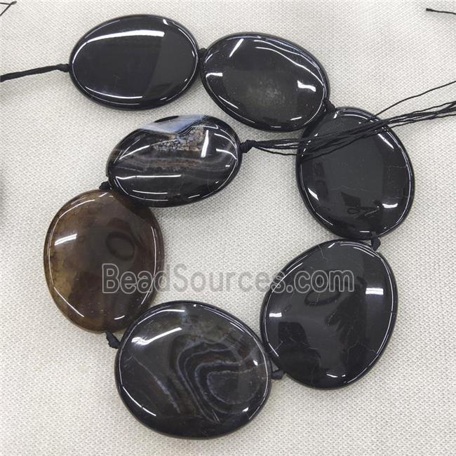 black Veins Agate slice Beads, freeform