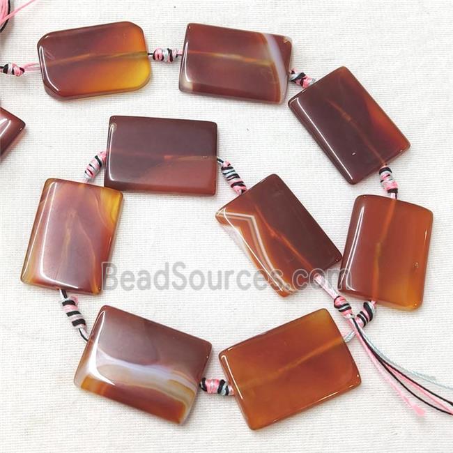 natural Agate Rectangle Beads, dye