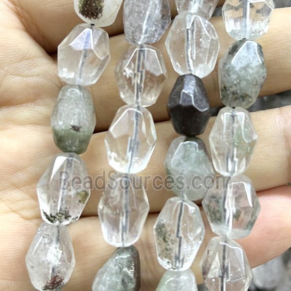 Natural Chlorite Quartz Beads Freeform Green