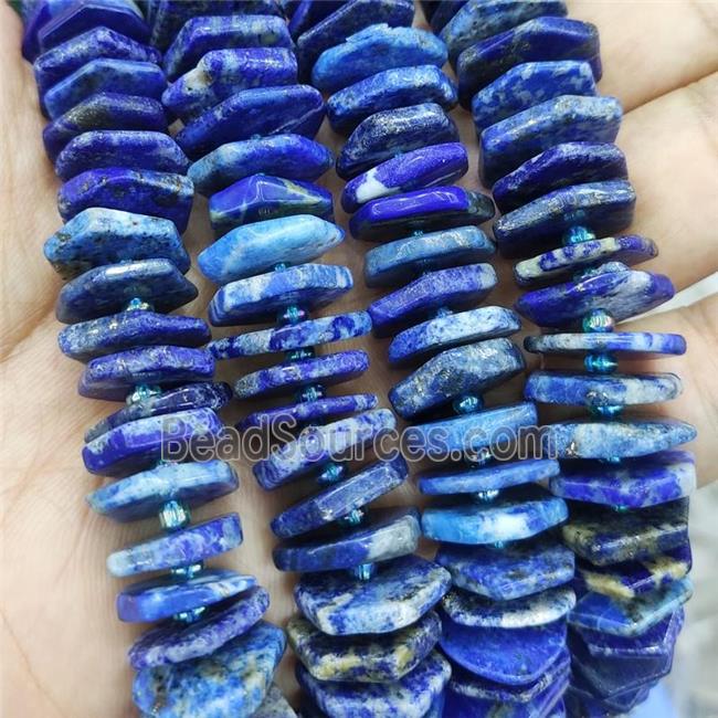 Natural Blue Lapis Lazuli Hexagon Spacer Beads