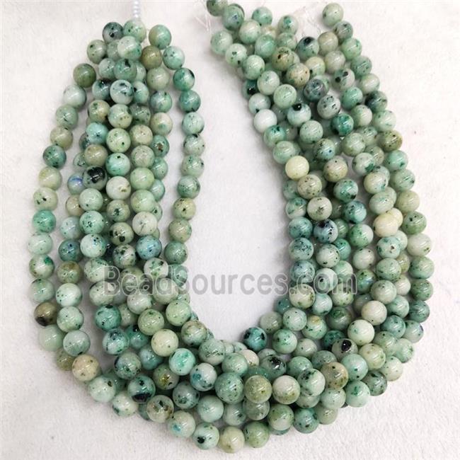 Green Hemimorphite Beads Smooth Round