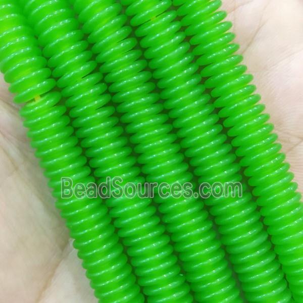 green Resin heishi spacer Beads