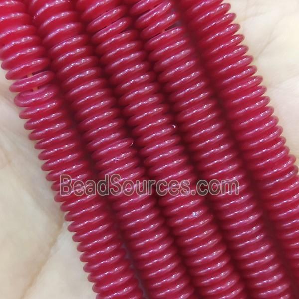 red Resin heishi spacer Beads