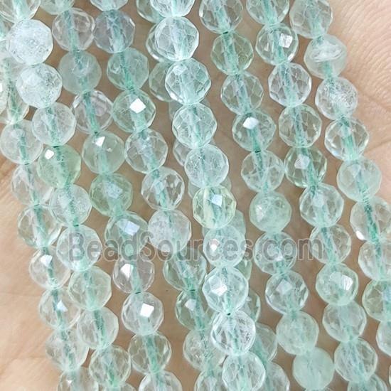 Green Fluorite Beads Faceted Round