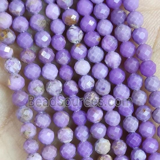 Purple Phosphosiderite Beads Faceted Round