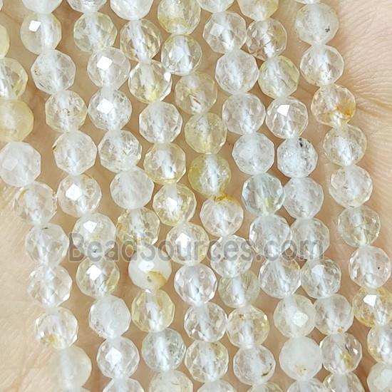 Yellow Topaz Beads Faceted Round