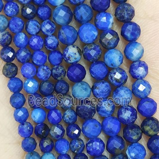 Blue Lapis Lazuli Beads Faceted Round