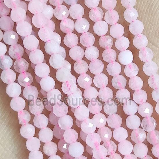 Pink Morganite Seed Beads Faceted Round