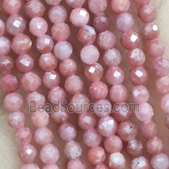 Pink Rhodochrosite Beads Faceted Round