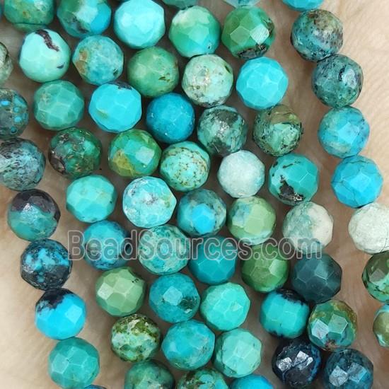 Turquoise Beads Faceted Round