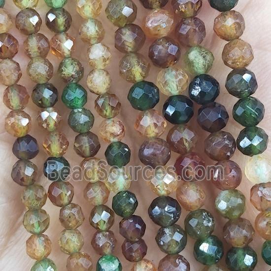 Tourmaline Beads Mix Color Faceted Round