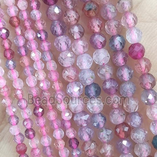 Pink Spinel Seed Beads Faceted Round A-Grade