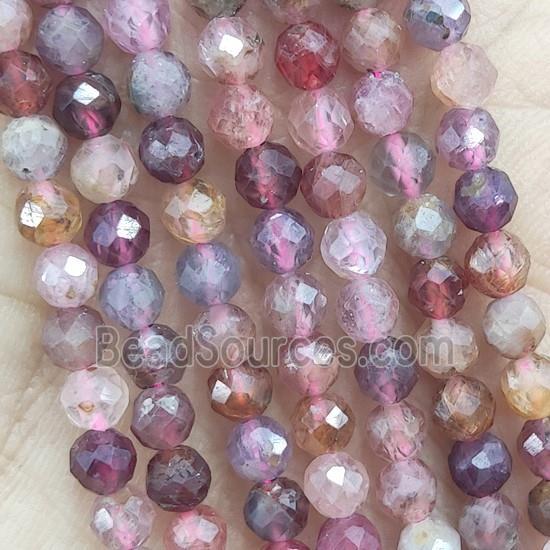 Multicolor Spinel Beads Faceted Round