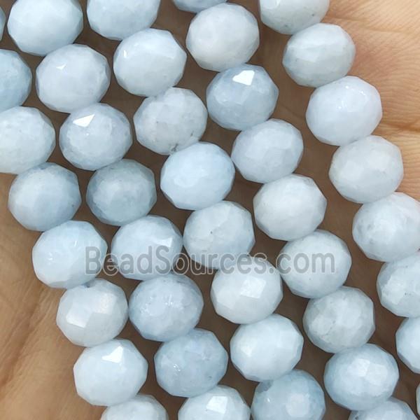 Aquamarine Beads Faceted Rondelle