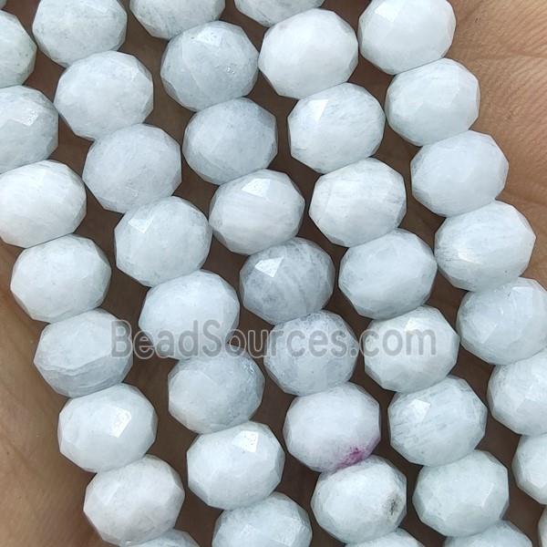 Lt.blue Aquamarine Beads Faceted Rondelle