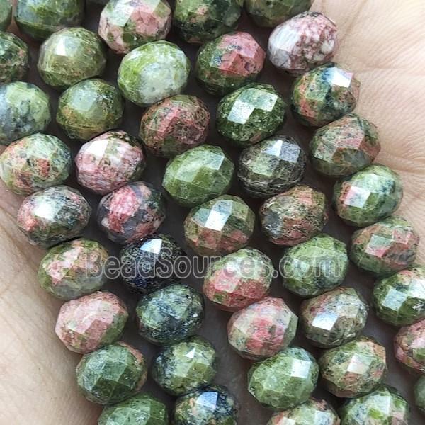 Unakite Beads Faceted Rondelle