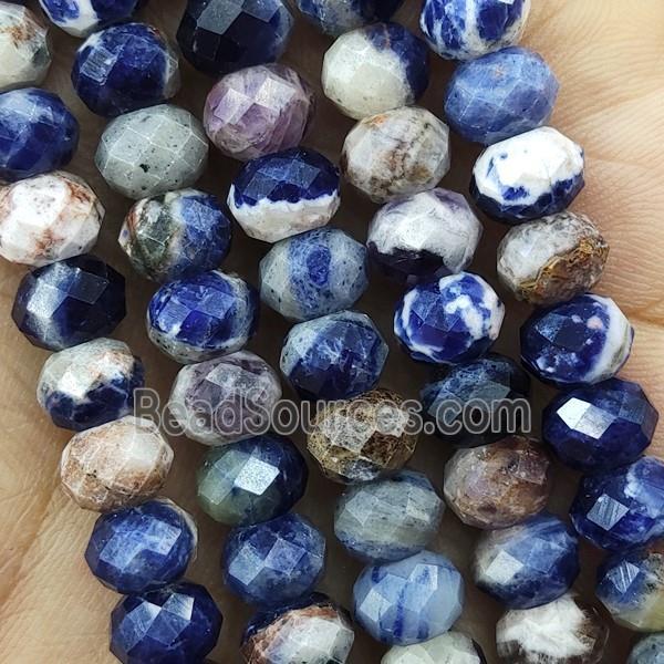 Sodalite Beads Faceted Rondelle