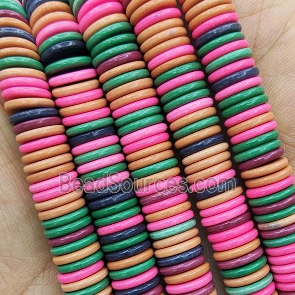 Oxidative Agate Heishi Spacer Beads Mix Color