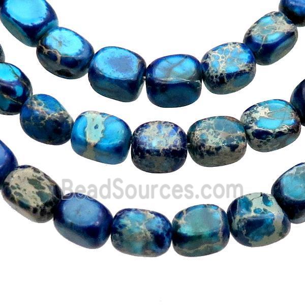 Blue Imperial Jasper Beads Freeform