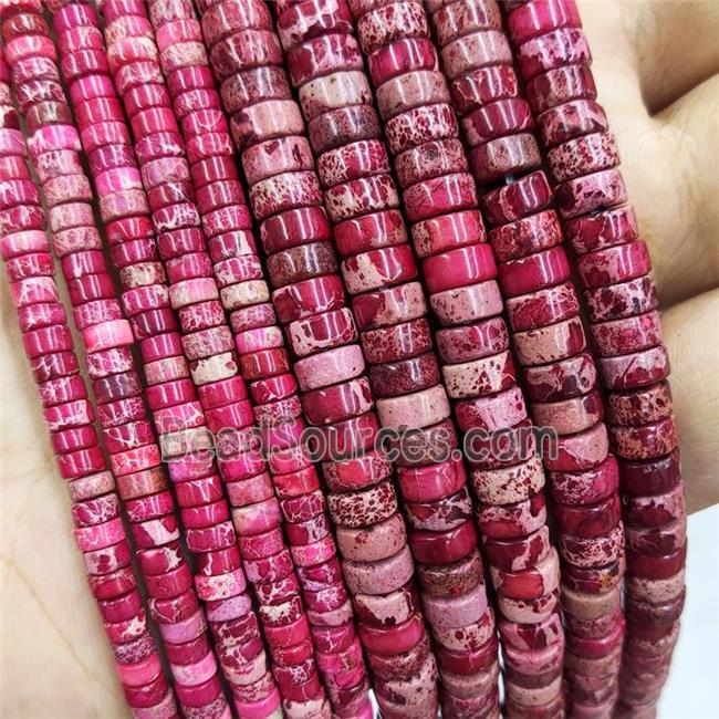 Red Imperial Jasper Heishi Spacer Beads