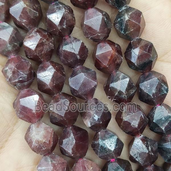 Red Garnet Beads Cut Round