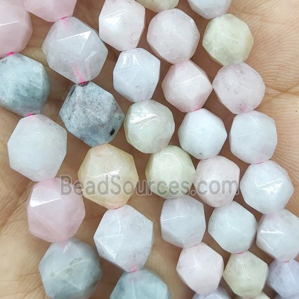 Morganite Beads Multicolor Cut Round