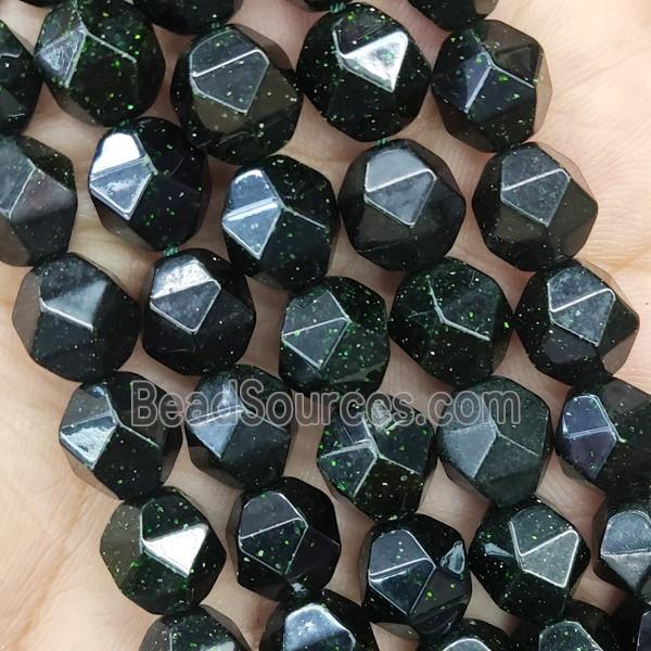 Green SandStone Beads Cut Round