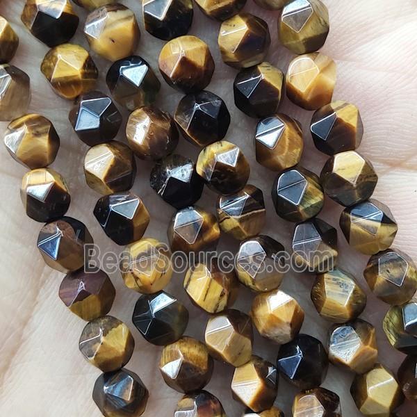 Natural Yellow Tiger Eye Stone Beads Cut Round