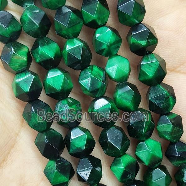 Green Tiger Eye Stone Beads Cut Round