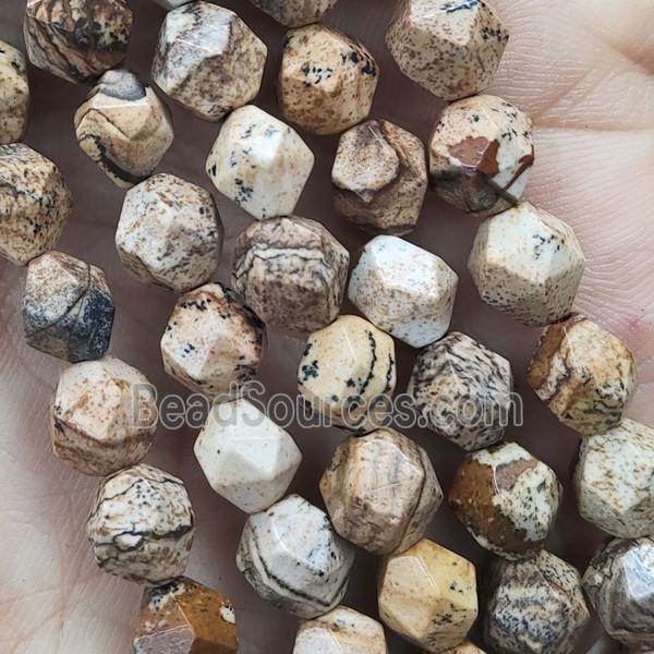 Picture Jasper Beads Cut Round