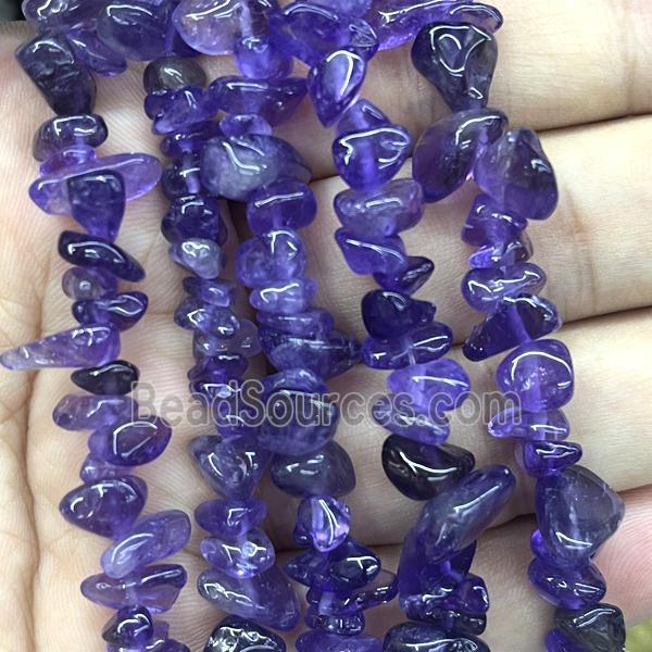 Purple Amethyst Beads Chips Freeform