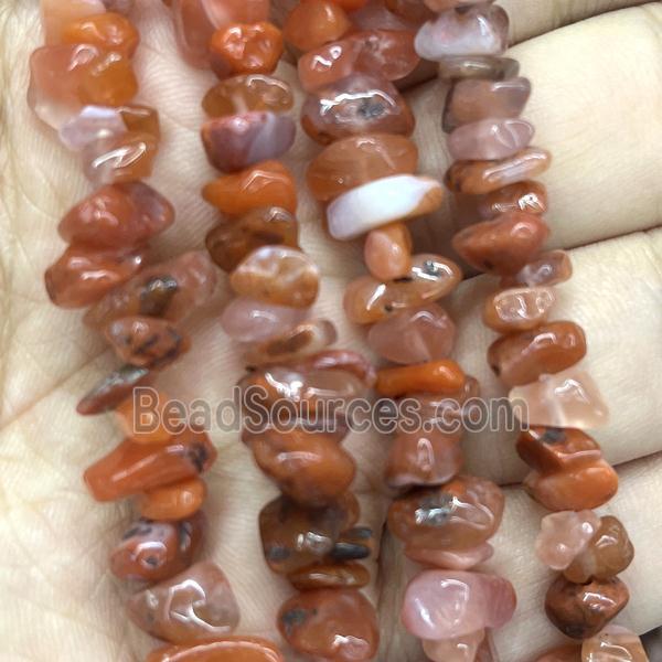 Red Carnelian Agate Chip Beads Freeform