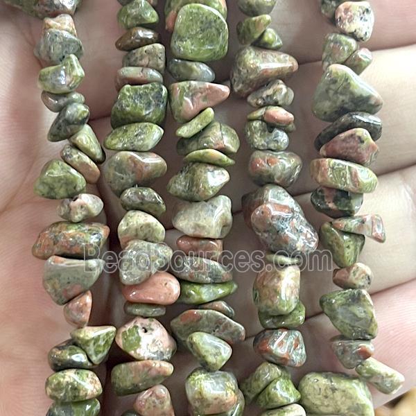 Unakite Chip Beads Freeform