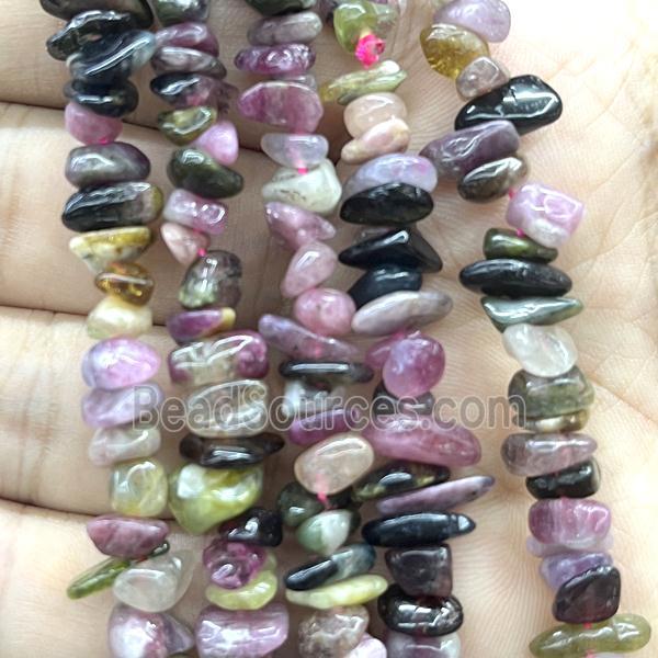 Multicolor Tourmaline Beads Chip Freeform