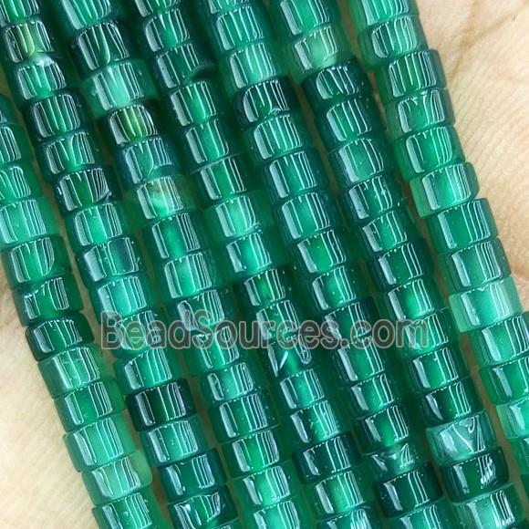 Tiny Green Agate Heishi Beads Dye