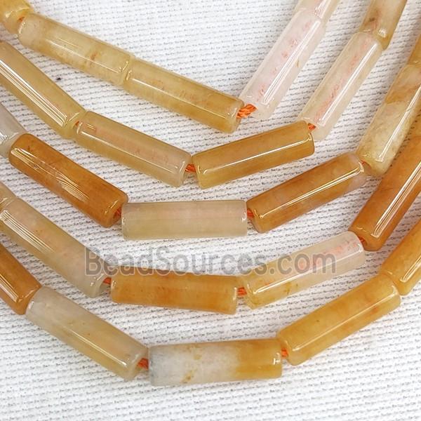 Orange Aventurine Tube Beads