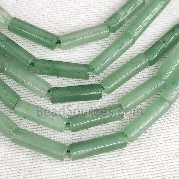 Green Aventurine Tube Beads